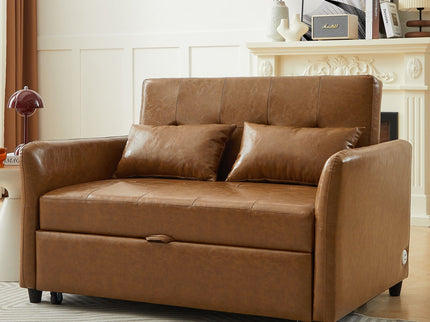 Convertible Sleeper Sofa Bed With 3 USB Ports