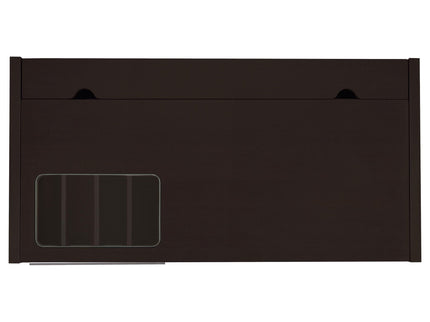 Maxim - 2 Drawer Computer Desk With Lift Top Storage And Power Outlet - Cappuccino