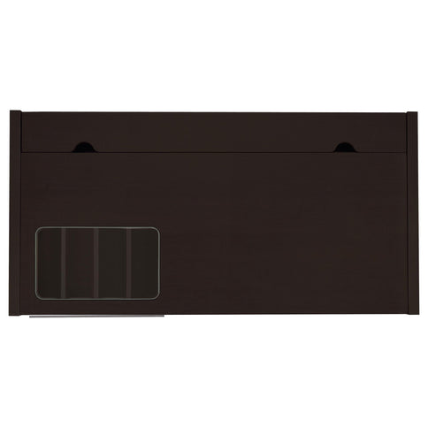 Maxim - 2 Drawer Computer Desk With Lift Top Storage And Power Outlet - Cappuccino