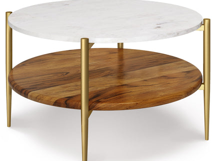 Wagner - Round Marble & Wood Table