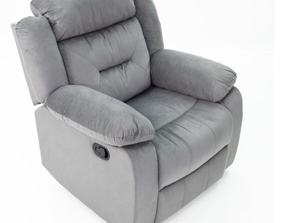 Modern Manual Recliner With Padded Seat And Pillow Arms