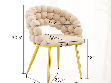 Puffy Bubble, Ball Chain Chairs For Dining Room (Set of 2)
