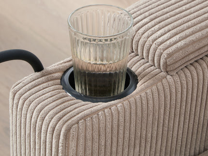 Convertible Chaise Lounge Sofa Chair With USB Ports, Cup Holders, Phone Holder And Storage