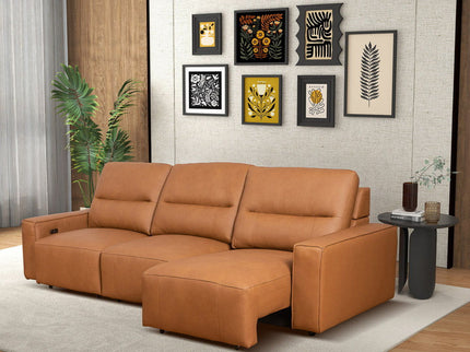 Grant - Triple Power Convertible Sofa - Cognac