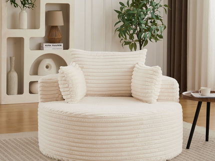 Modern Single Sofa With Backrest Pillow For Living Room