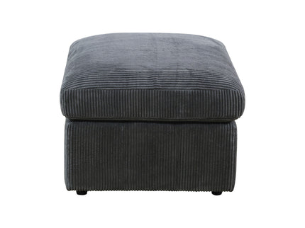 Oversized Ottoman Footrest Extra Seat Living Room - Dark Gray