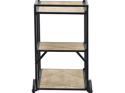 Shelf With Wheel - Black / Brown