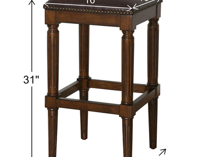 Square Stool With Upholstered Seat