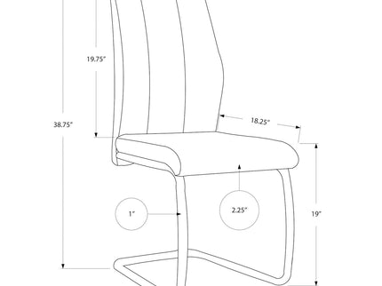Dining Chair, Side, Upholstered For Dining Room, Contemporary & Modern (Set of 2)