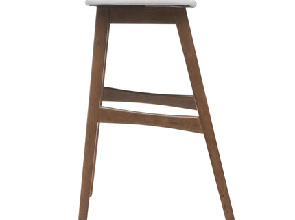 Mid Century Modern Bar Stool Set With Upholstered Seating