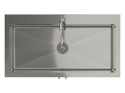 Reed - Deluxe Laundry Cabinet With Pull-Out Faucet And Stainless Steel Sink