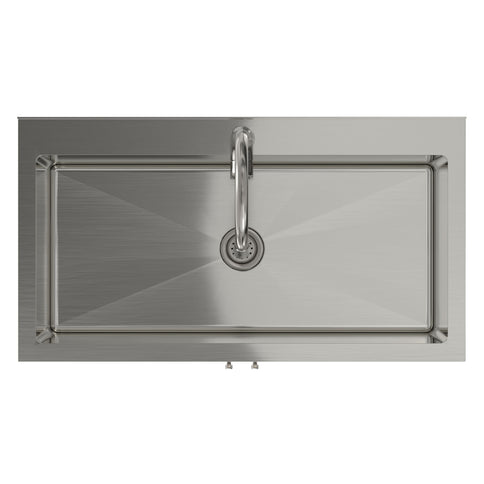 Reed - Deluxe Laundry Cabinet With Pull-Out Faucet And Stainless Steel Sink