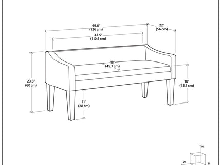 Parris - Contemporary Upholstered Bench