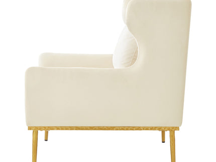 Elegant Curved Armrest Accent Armchair