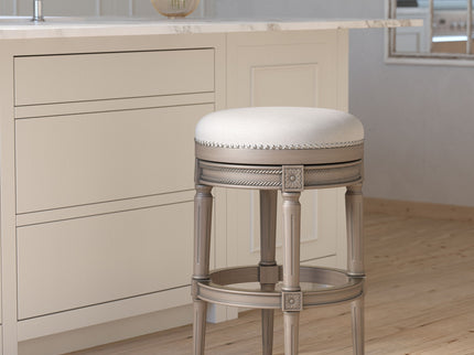 Rustic Elegance Backless Swivel Stool