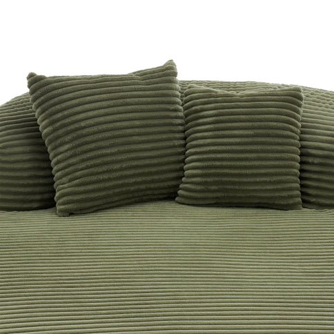 Modern Chaise Lounge Sofa Boneless Couch With Supportive Pillows