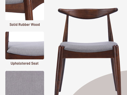 Dining Chairs With Ergonomic Backrest & Comfort Cushions (Set of 2)