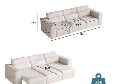 3 Seater Power Recliner Sofa With Wireless Charging And Remote Control