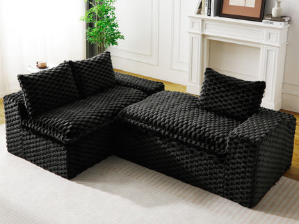 Modular Sofa, Convertible Twin Seat With Chaise Lounge