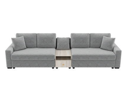 Modular Sofa Couch With Storage Armrest And Center Console