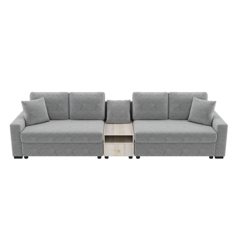 Modular Sofa Couch With Storage Armrest And Center Console