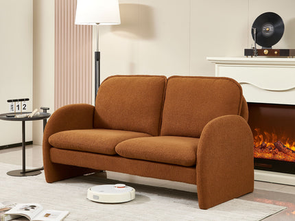 Loveseat Sofa Small Couch For Living Room, Sherpa Fabric Upholstered Loveseat Sofa Couch, Small Loveseat Sofa For Apartment, Bedroom