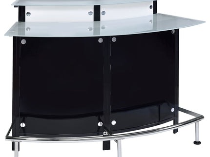 Keystone - Home Bar With Stemware & Wine Storage - Black