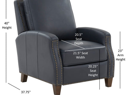 Jack - Push Back Recliner With Track Arms And Nailhead Accents