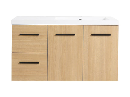 Wall Mounted Floating Bathroom Vanity With Sink, Door & Drawers Modular Cabinet