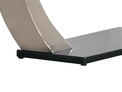 Lana - Satin Glass Top Base Console Table - Silver