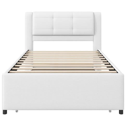 Upholstered Platform Bed With Multifunctional Trundle