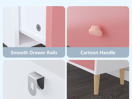 3 Drawer Dresser, Storage Cabinet With Anti Tip Safety