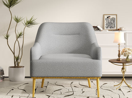Modern Elegance Accent Chair With Curved Backrest