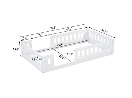 Platform Bed With Guardrail