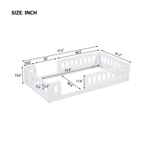 Platform Bed With Guardrail