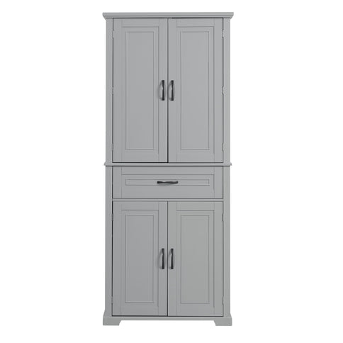 Bathroom Storage Cabinet With Doors And Drawer, Adjustable Shelf
