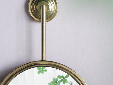 2 Circle Mirrors For Wall Decor, Unique Contemporary Wall Mirror For Living Room Bedroom Entryway - Gold