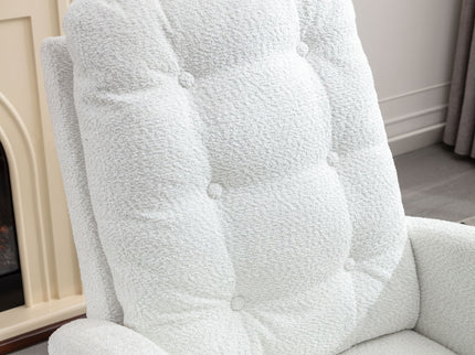 Accent Rocking Chair With Footrest, High Back