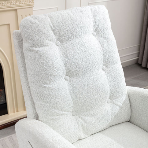 Accent Rocking Chair With Footrest, High Back