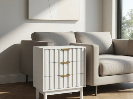 Fluted 3 Drawer Dresser