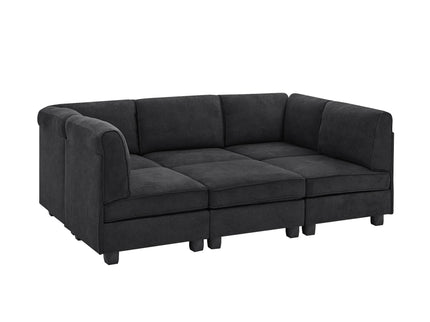 Upholstered Modular Sectional - Black