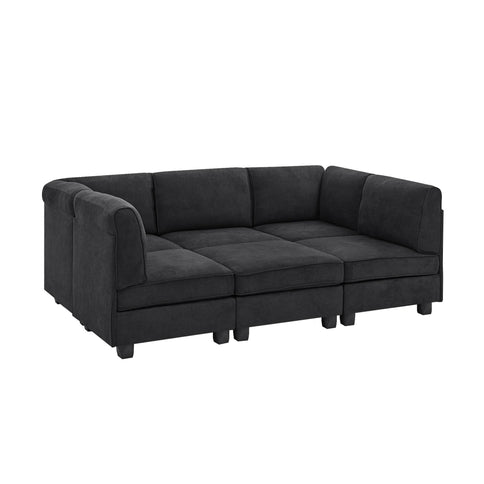 Upholstered Modular Sectional - Black
