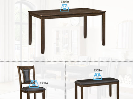 Modern Dining Table Set With Upholstered Chairs