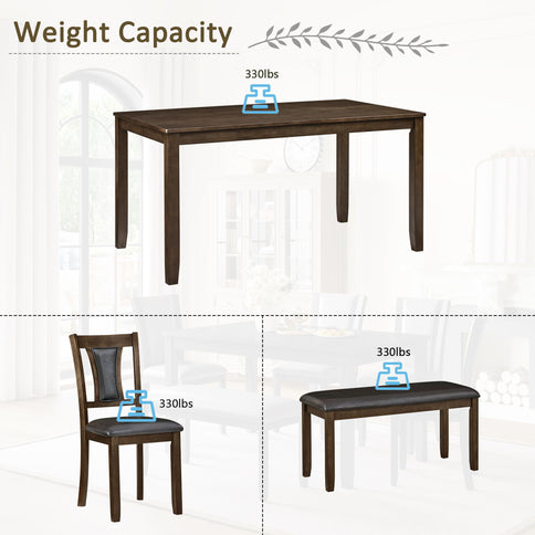 Modern Dining Table Set With Upholstered Chairs