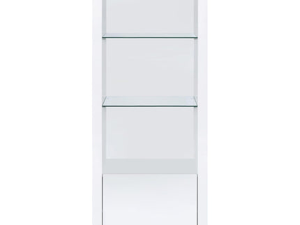Lance - 3 Piece TV Entertainment Center With Shelves - Gloss White