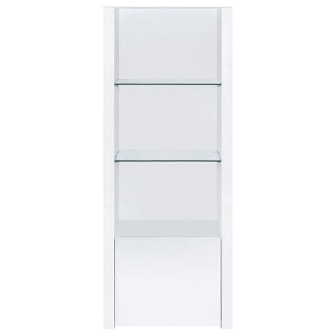 Lance - 3 Piece TV Entertainment Center With Shelves - Gloss White