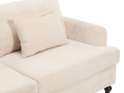 Mid Century Modern Fabric Loveseat Sofa, 2 Seat Upholstered Couch
