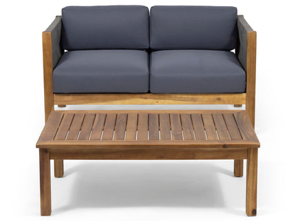 Charlotte - Outdoor And Rope 4 Seater Chat Set With Cushions - Teak