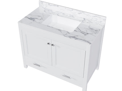 43" Bathroom Vanity Multi Functional Cabinet - White