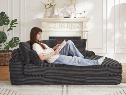 Semi Circular 2 In 1 Sofa Bed With Neck Pillow